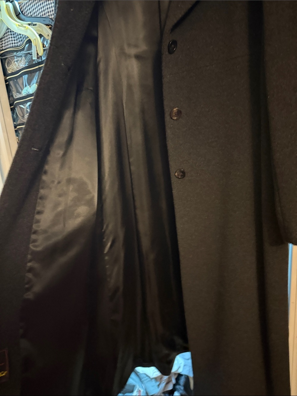 Larry Levine Black Womens  Wool Pea Coat - Picture 4 of 7